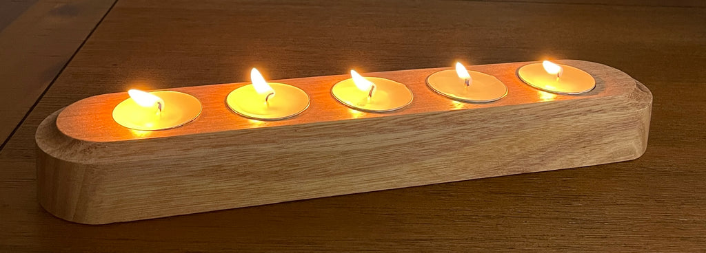 Handmade Wooden Tealight Candle Holder - Tasmanian Oak