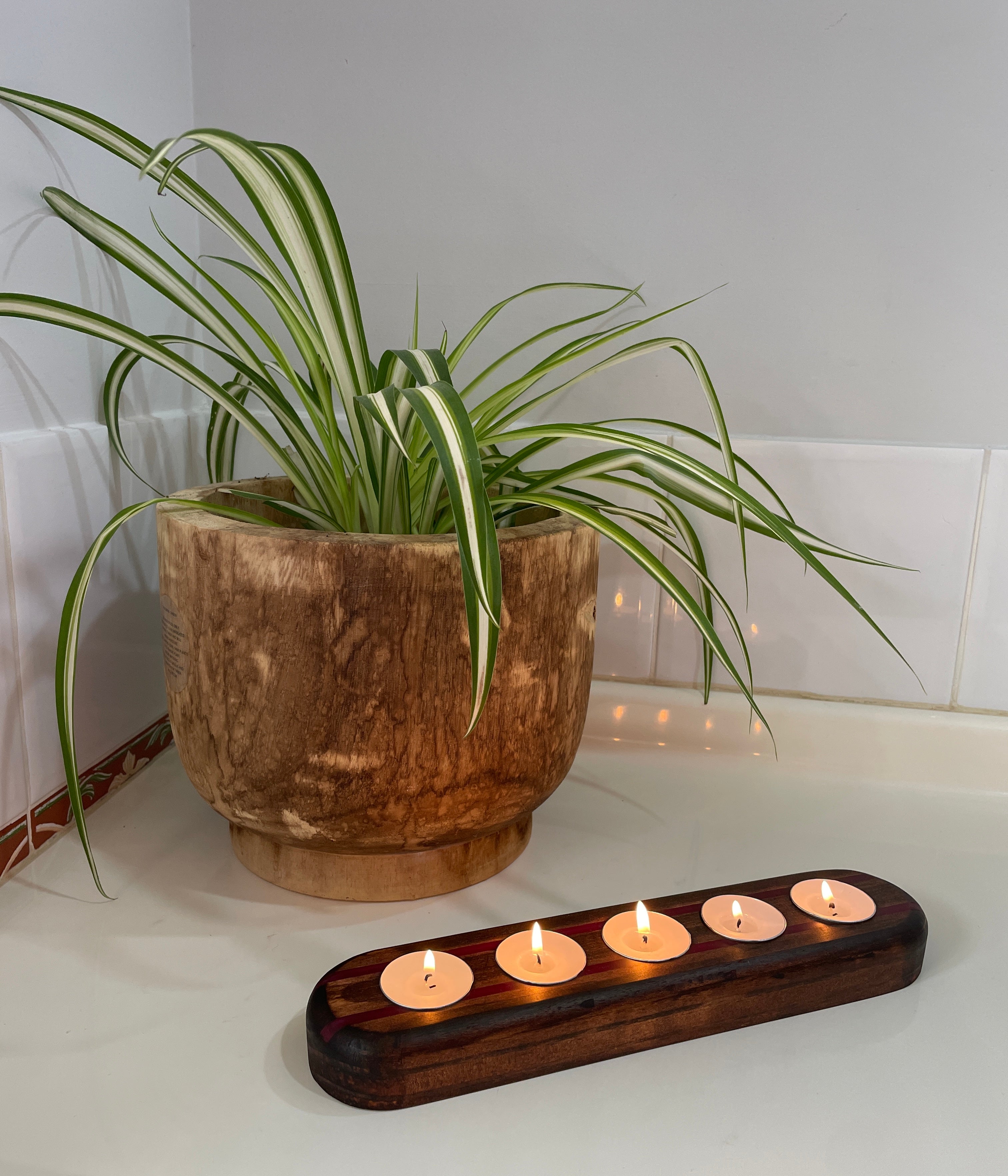 Handmade Wooden Tealight Candle Holder - Tasmanian Oak