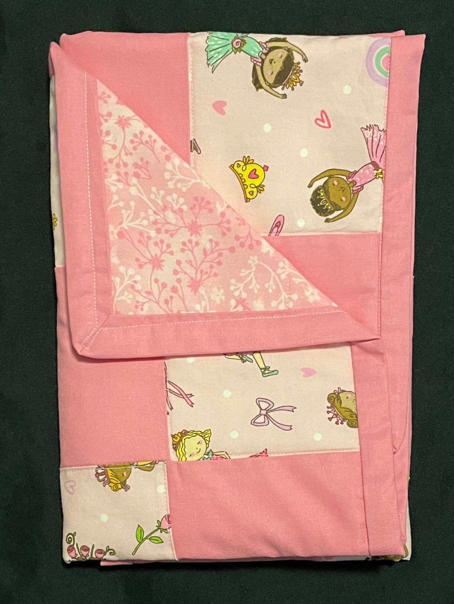 Handmade Quilted Pram Blanket-Ballerina