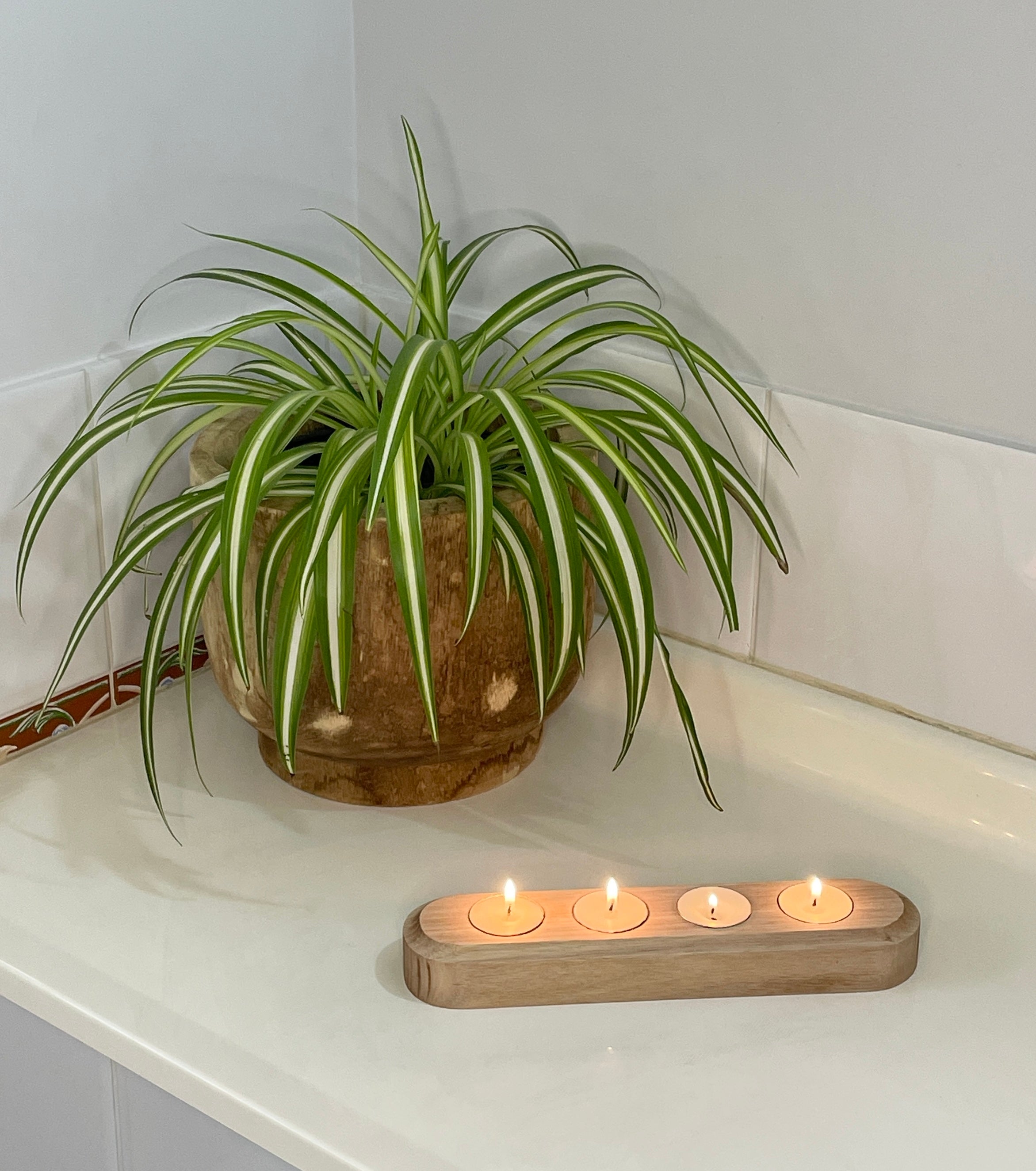 Handmade Wooden Tealight Candle Holder - Tasmanian Oak