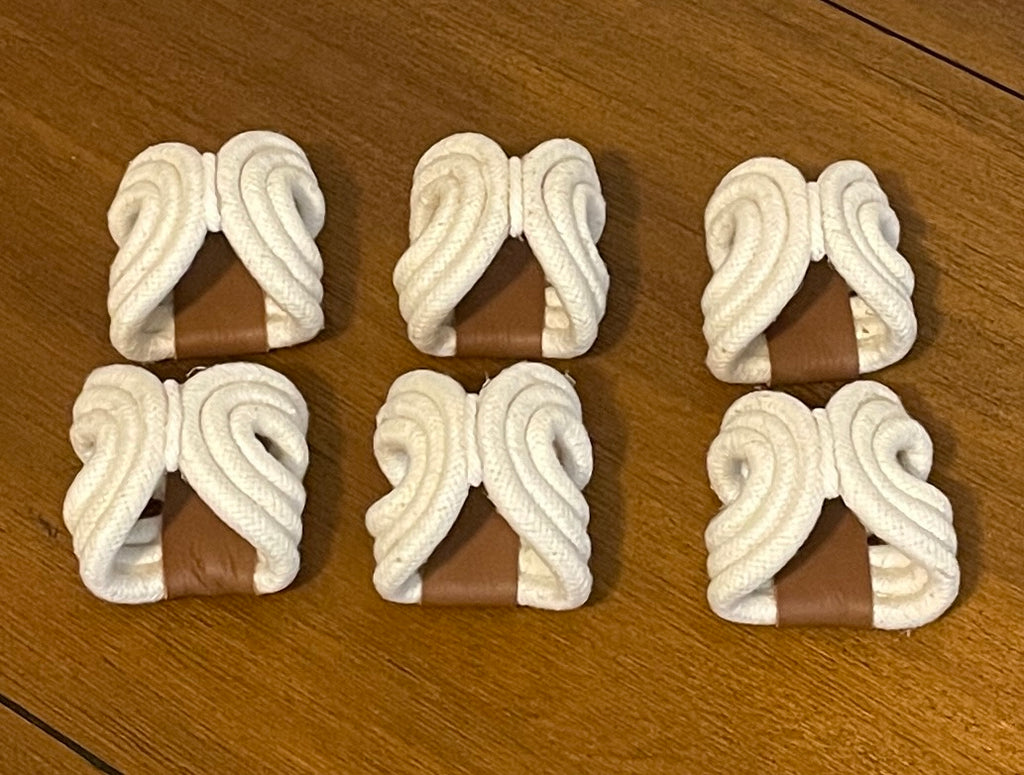 Napkin Holder - Handmade Braided Cotton Cord & Leather