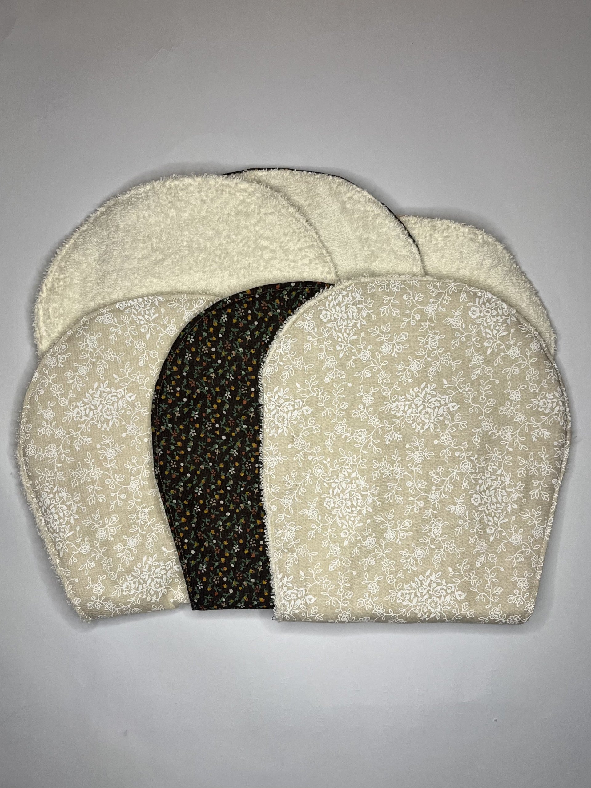 3 Pack Burp Cloths - Peanut